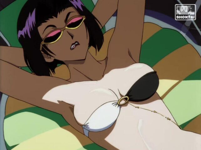 Faye Valentine's fanservice in ep10-Scene5