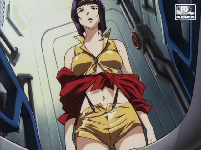 Faye Valentine's fanservice in ep17-Scene1