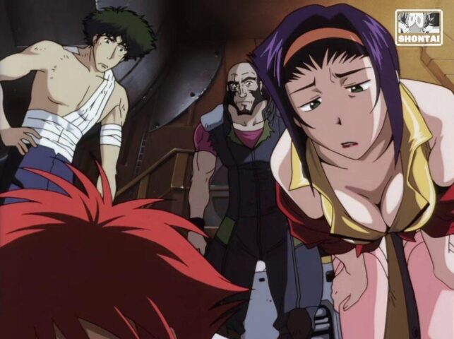 Faye Valentine's fanservice in ep22-Scene2