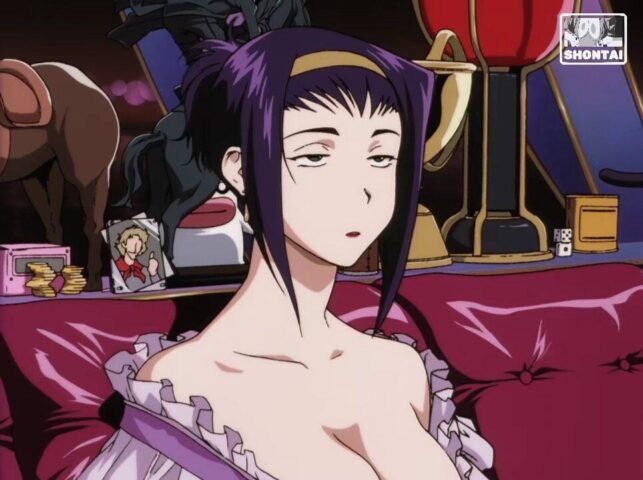 Faye Valentine's fanservice in ep22-Scene4