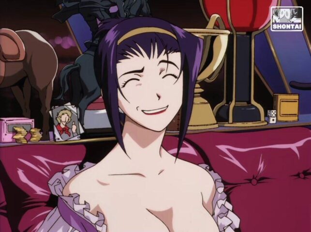 Faye Valentine's fanservice in ep22-Scene5