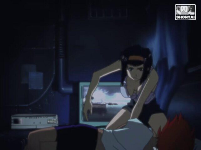 Faye Valentine's fanservice in ep24-Scene2