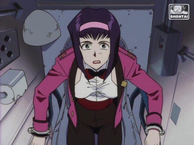 Faye Valentine's fanservice in ep3-Scene4