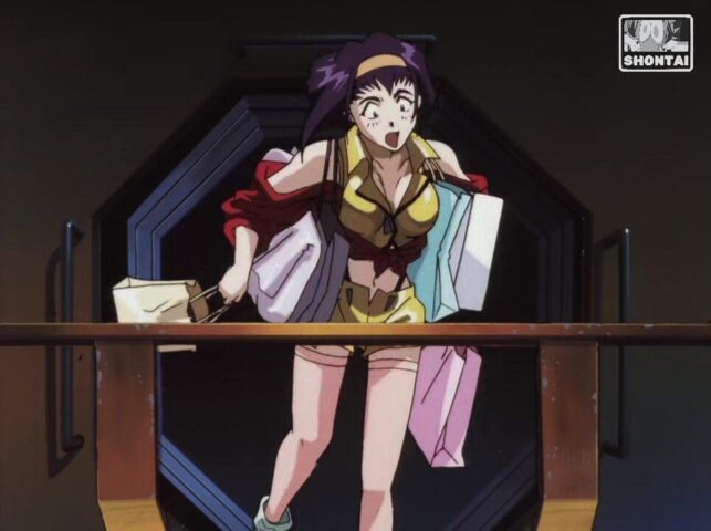 Faye Valentine's fanservice in ep5-Scene2