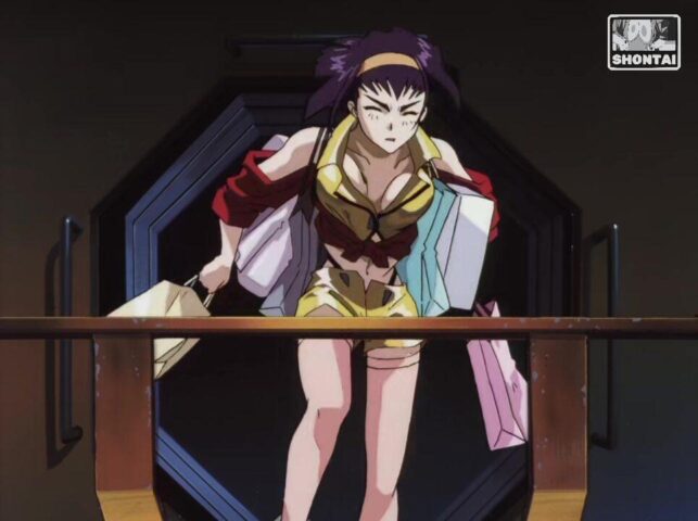 Faye Valentine's fanservice in ep5-Scene3