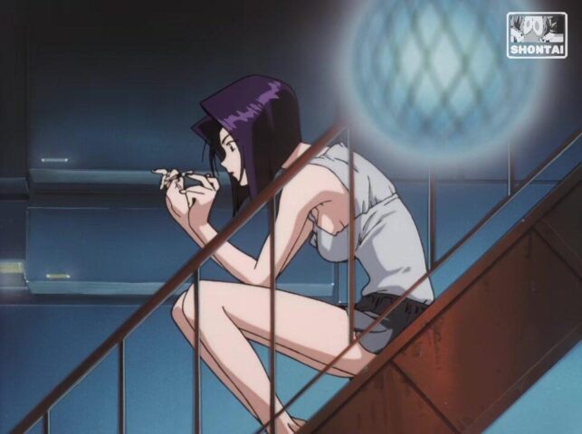 Faye Valentine's fanservice in ep9-Scene1