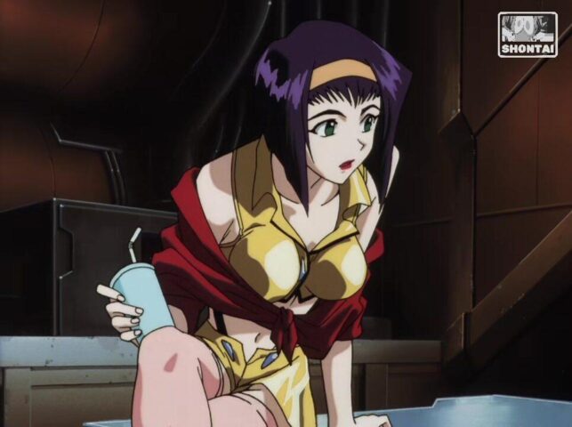 Faye Valentine's fanservice in ep9-Scene2