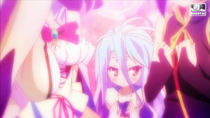 Jibril's fanservice in season#1ep10-Scene6