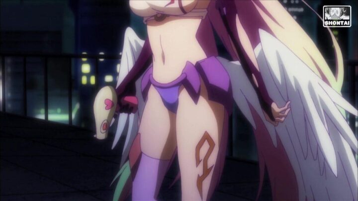 Jibril's fanservice in season#1ep11-Scene7