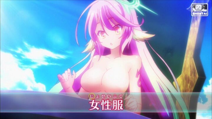 Jibril's fanservice in season#1ep6-Scene15