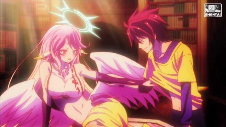 Jibril's fanservice in season#1ep6-Scene2