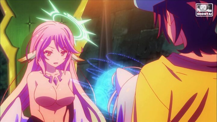 Jibril's fanservice in season#1ep6-Scene29