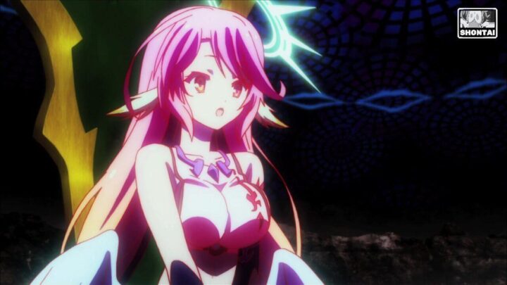 Jibril's fanservice in season#1ep6-Scene5