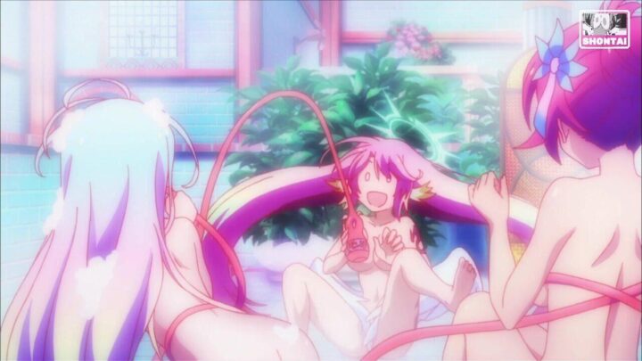 Jibril's fanservice in season#1ep7-Scene10