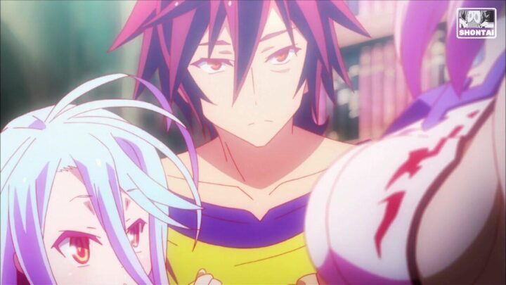 Jibril's fanservice in season#1ep7-Scene18