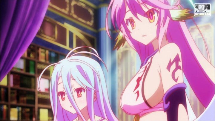 Jibril's fanservice in season#1ep9-Scene5