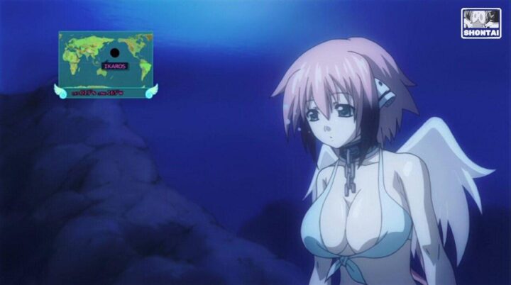 Ikaros's fanservice in season#1ep5-ending3