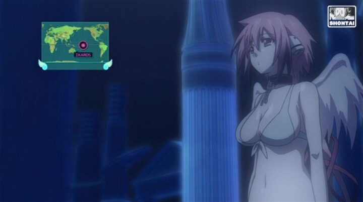 Ikaros's fanservice in season#1ep5-ending4