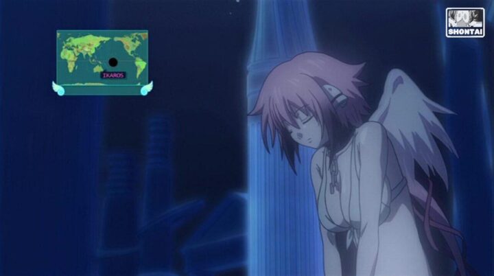 Ikaros's fanservice in season#1ep5-ending5