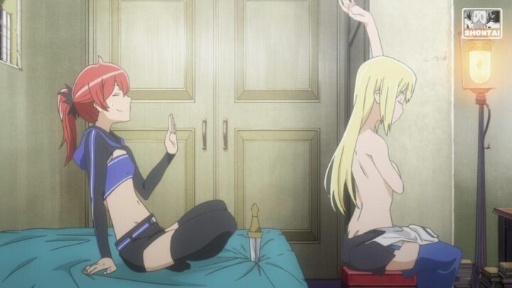 Ais Wallenstein's fanservice in Season#SwordOratoria_ep2-Scene23