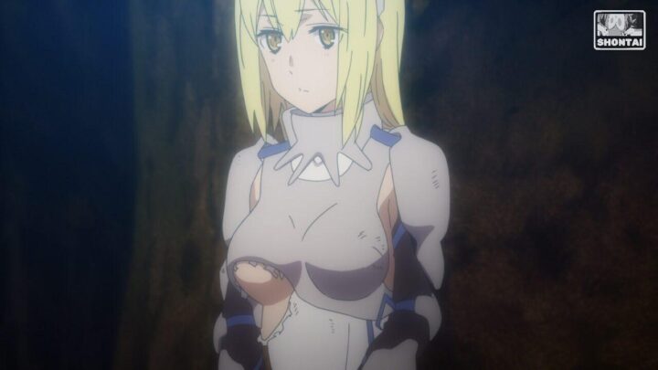 Ais Wallenstein's fanservice in Season#SwordOratoria_ep6-Scene2