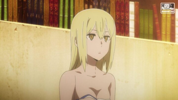 Ais Wallenstein's fanservice in Season#SwordOratoria_ep6-Scene4