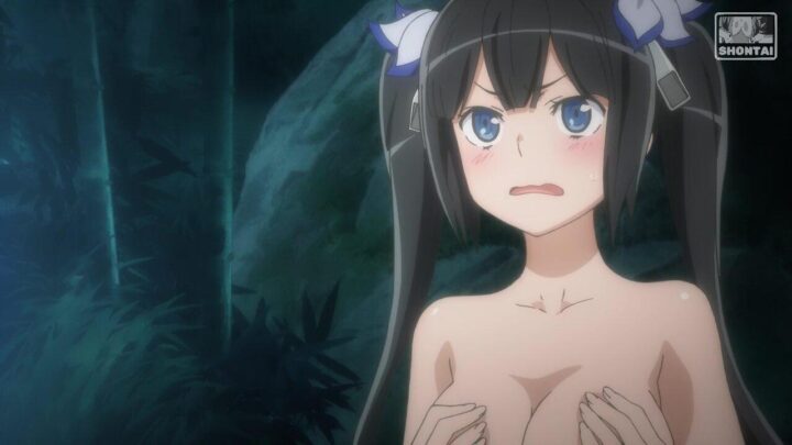 Hestia's fanservice in season#1OAV-Scene23