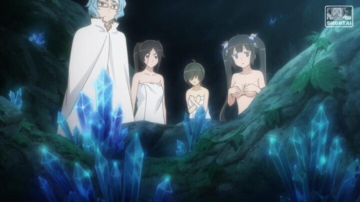 Hestia's fanservice in season#1OAV-Scene26