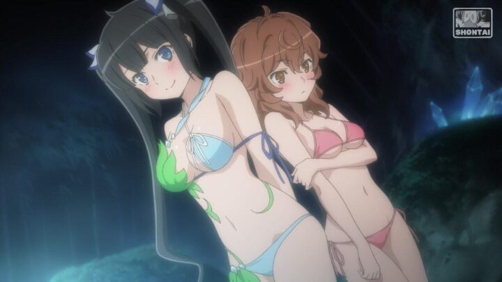 Hestia's fanservice in season#1OAV-Scene38