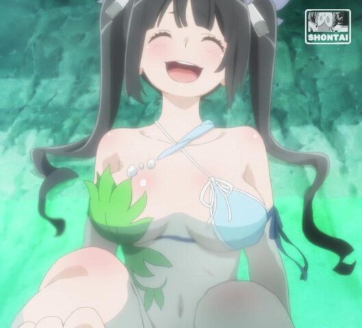 Hestia's fanservice in season#1OAV-Scene53