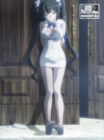 Hestia's fanservice in season#1ep1-Scene8-1