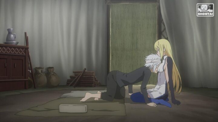 Ais Wallenstein's fanservice in season#1ep11-Scene3