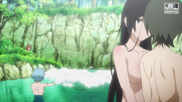 Yamato Mikoto's fanservice in season#1ep12-Scene2