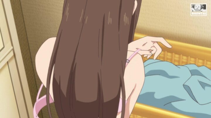 Hina Fujii's fanservice in season#1ep4-Scene1