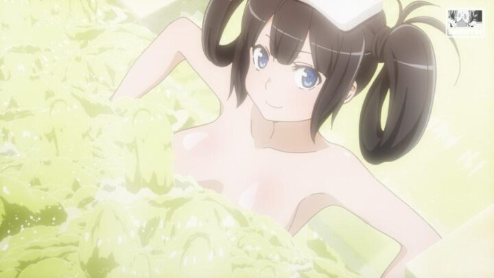 Hestia's fanservice in season#1ep5-Scene26