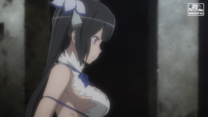 Hestia's fanservice in season#1ep7-Scene4