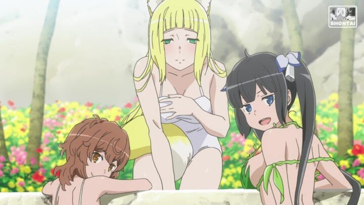 Hestia's fanservice in season#2OAV-Scene26