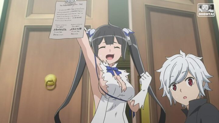 Hestia's fanservice in season#2ep5-Scene20