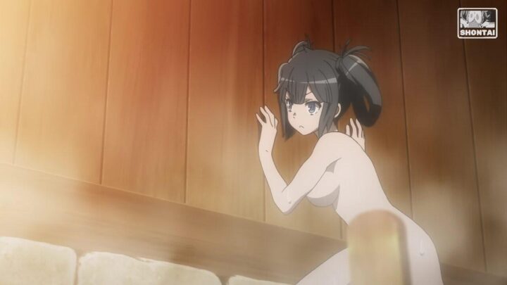 Hestia's fanservice in season#2ep5-Scene23