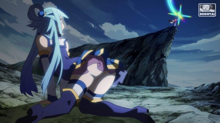 Aqua's fanservice in OpeningSeason#1ep1-Scene1