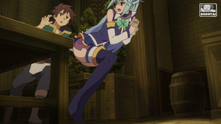 Aqua's fanservice in Season#1ep7-Scene10