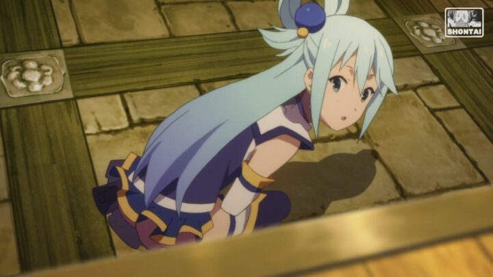 Aqua's fanservice in Season#1ep7-Scene12