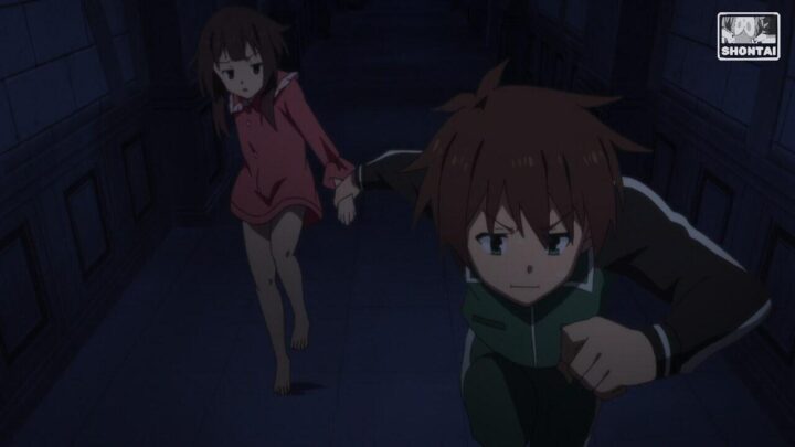 Megumin's fanservice in Season#1ep8-Scene11