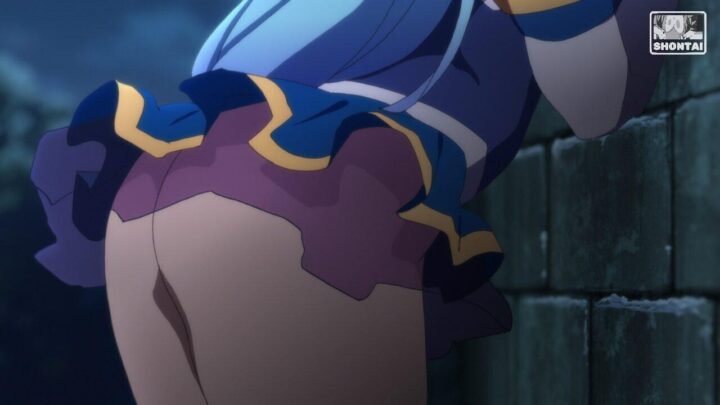 Aqua's fanservice in Season#2ep1-Scene3