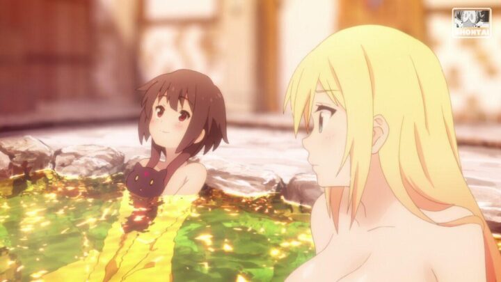 Megumin's fanservice in Season#2ep9-Scene14