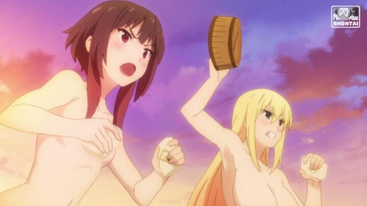 Megumin's fanservice in Season#2ep9-Scene22