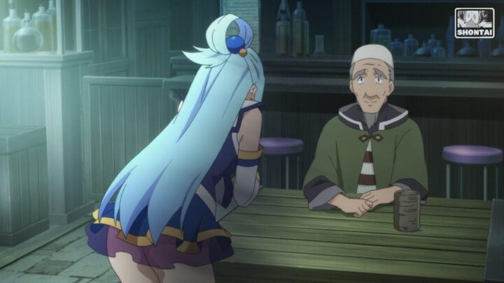 Aqua's fanservice in season#1ep1-Scene14