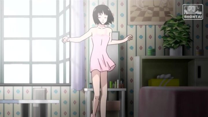 Misaki Nakahara's fanservice in ep8-Scene4