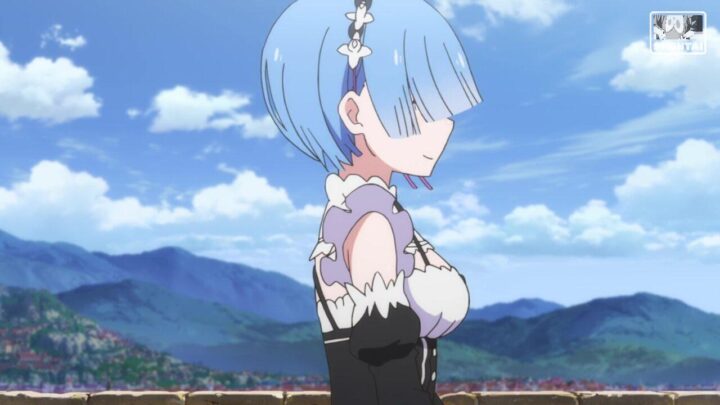 Rem's fanservice in season#1ep18-Scene1