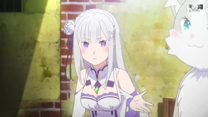 Emilia's fanservice in season#1ep1a-Scene7